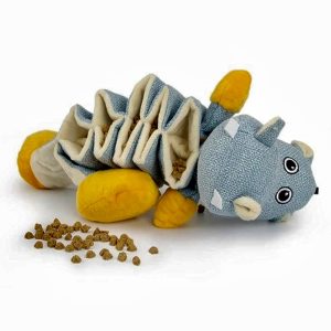 Dog Toy Plush Hippo Snuffle Treat Holder