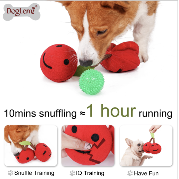 Snuffle Toy for Dogs - Cherry 2-in-1 Toy - Image 5