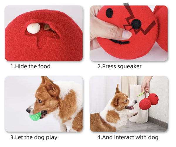 Snuffle Toy for Dogs - Cherry 2-in-1 Toy - Image 2